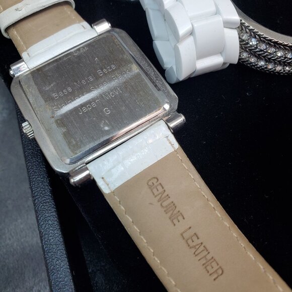 Lot PREMIER DESIGNS Jewelry Costume Fashion Silver Plated White 5 Watches READ main image 6